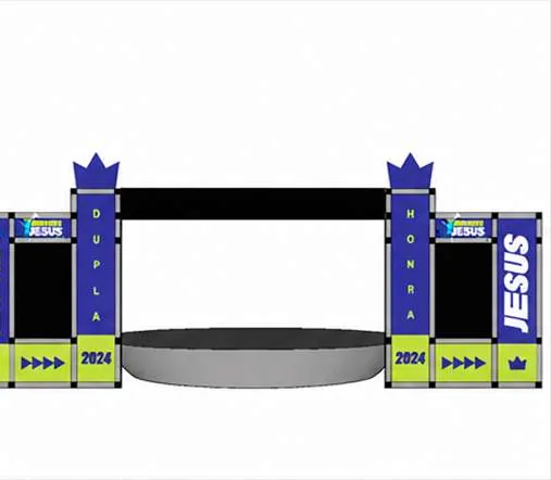 Projeto 3D de palco para evento